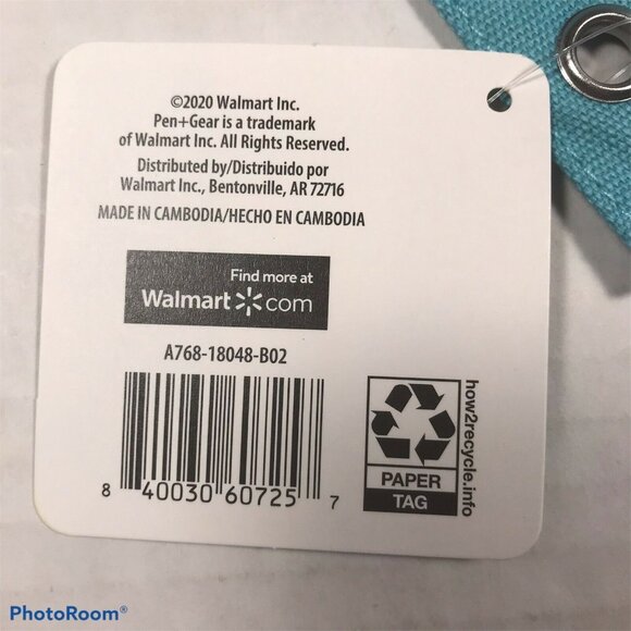 Pen and Gear Canvas Binder Pouch “Believe and Achieve” Blue 11” X 9” New - Picture 4 of 6